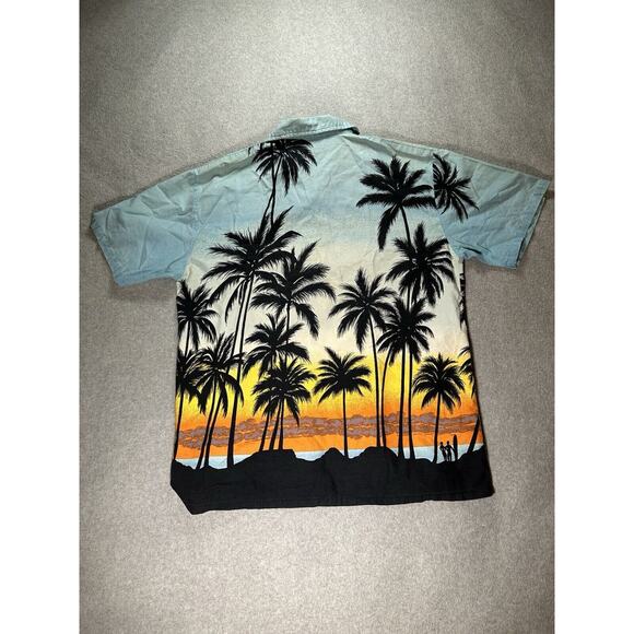 Windswept Hawaiian Shirt Mens Large Bahamas Floral Beach Colorful Button Up - Picture 11 of 14